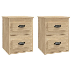 Wall-mounted bedside tables 2 pcs sonoma oak 41.5x36x53 cm