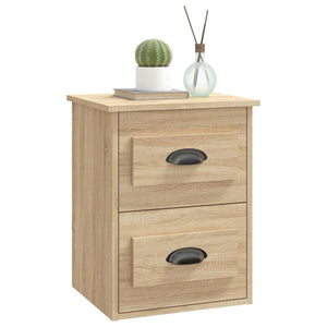 Wall-mounted bedside tables 2 pcs sonoma oak 41.5x36x53 cm