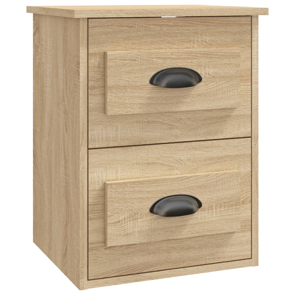 Wall-mounted bedside tables 2 pcs sonoma oak 41.5x36x53 cm