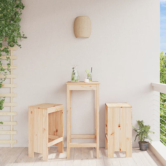 Bar stools 2 pcs 40x36x75 cm solid pine wood
