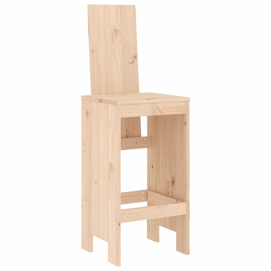 Bar stools 2 pcs 40x42x120 cm solid pine wood
