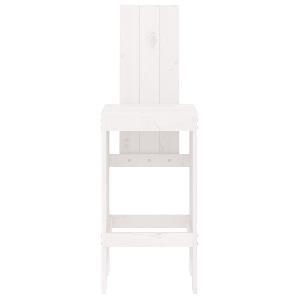 Bar stools 2 pcs white 40x42x120 cm solid pine wood