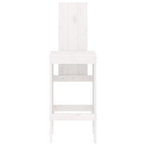 Bar stools 2 pcs white 40x42x120 cm solid pine wood