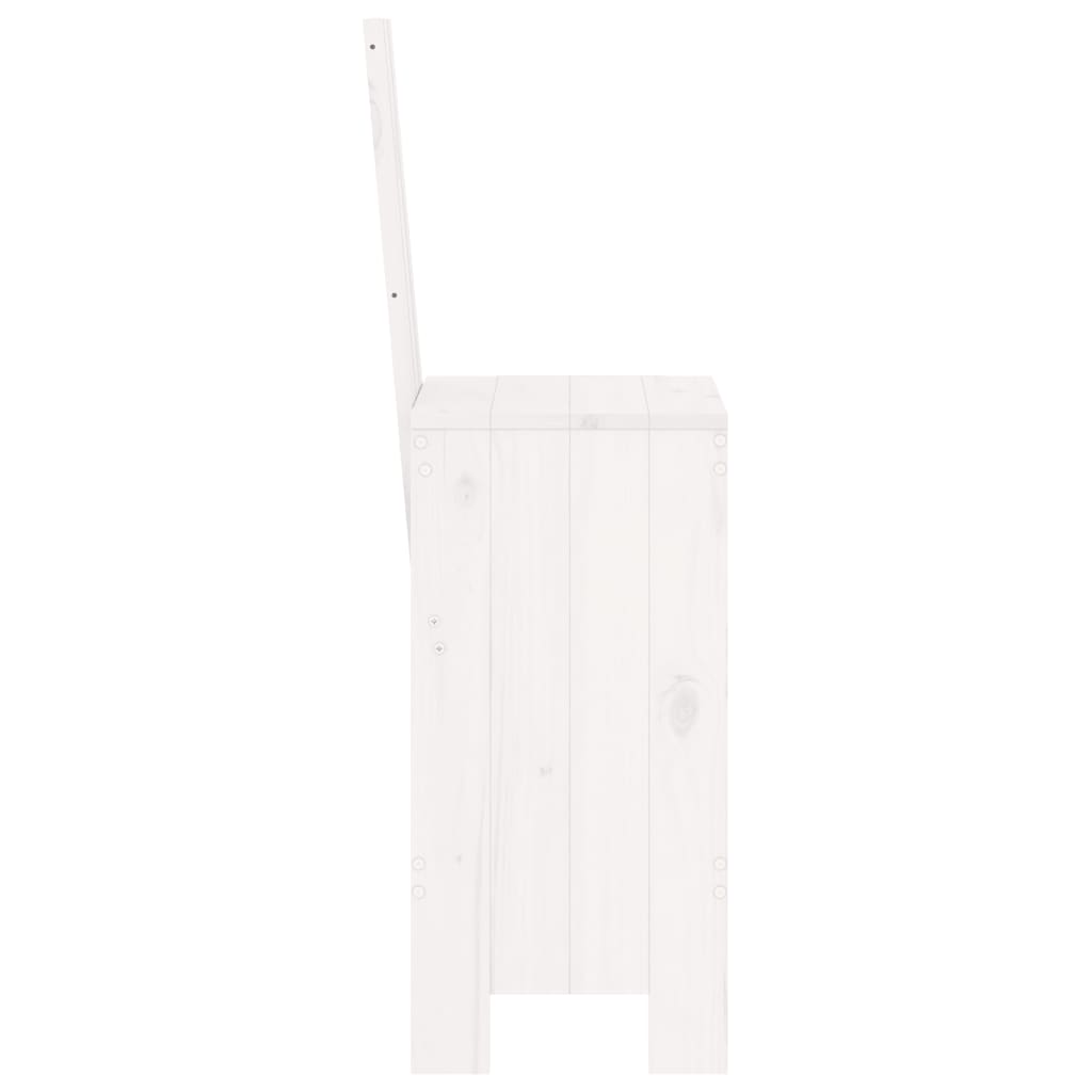 Bar stools 2 pcs white 40x42x120 cm solid pine wood