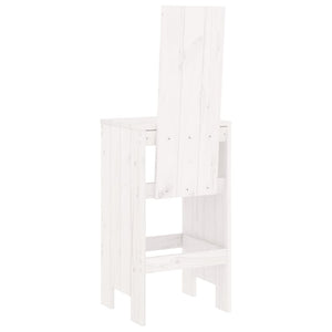 Bar stools 2 pcs white 40x42x120 cm solid pine wood
