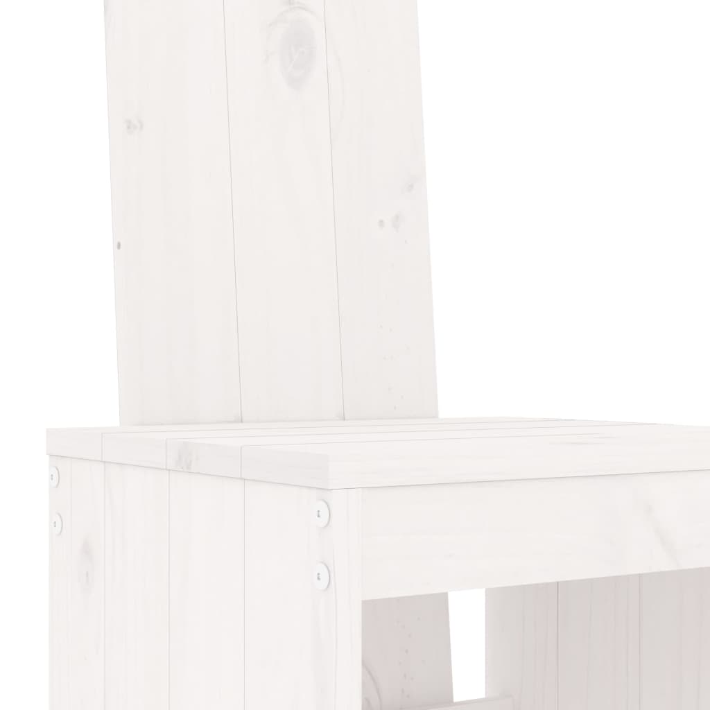 Bar stools 2 pcs white 40x42x120 cm solid pine wood