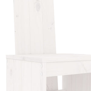 Bar stools 2 pcs white 40x42x120 cm solid pine wood