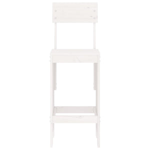Bar stools 2 pcs white 40x48.5x115.5 cm solid pine wood