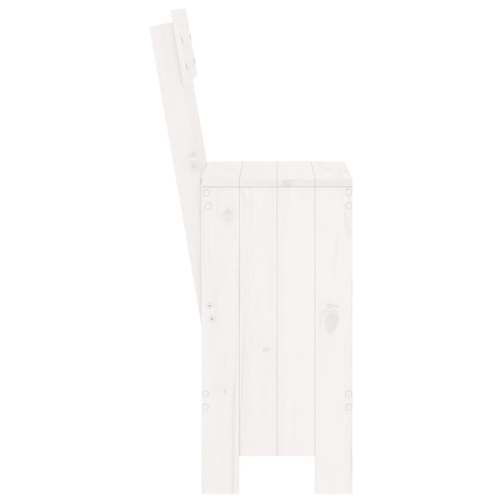 Bar stools 2 pcs white 40x48.5x115.5 cm solid pine wood