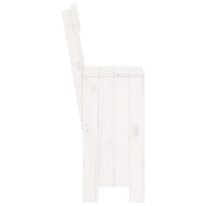 Bar stools 2 pcs white 40x48.5x115.5 cm solid pine wood