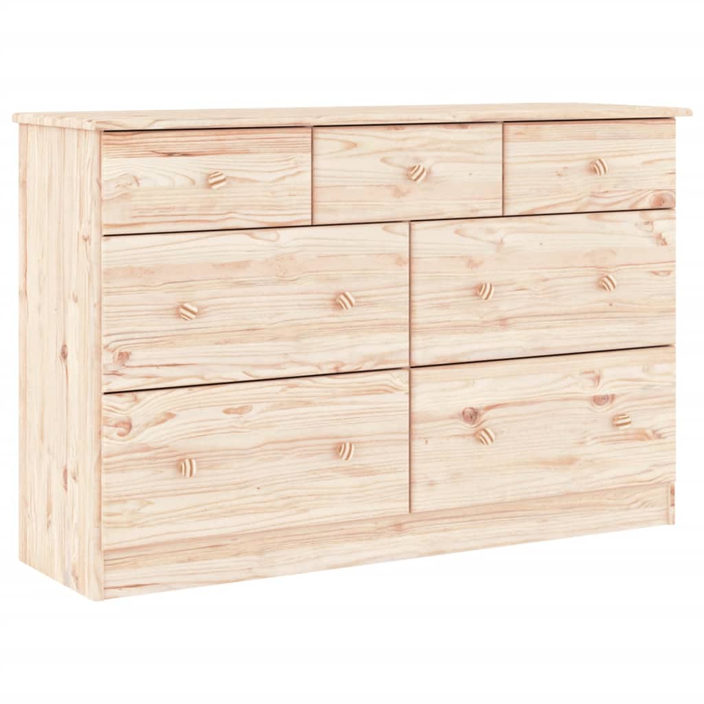 Chest of drawers ALTA 112x35x73 cm solid pine wood