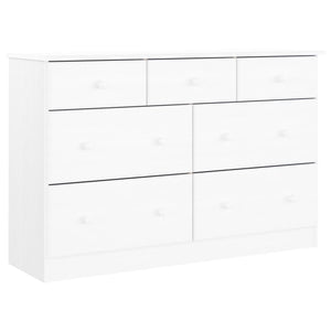 Chest of drawers ALTA white 112x35x73 cm solid pine wood