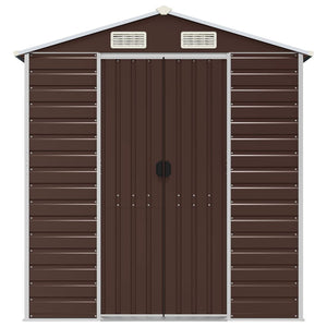 Hageskur brun 191x130x198 cm galvanisert stål