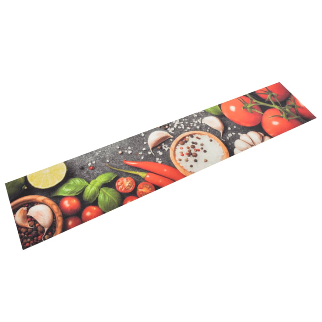 Kitchen rug washable vegetables 60x300 cm velvet