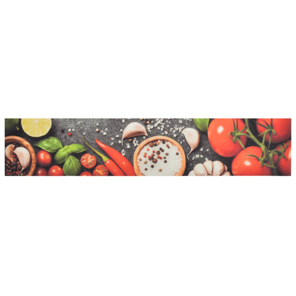 Kitchen rug washable vegetables 60x300 cm velvet