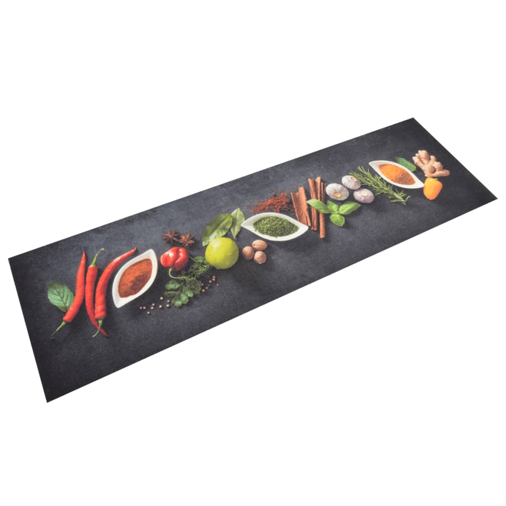 Kitchen rug washable spices 45x150 cm velvet