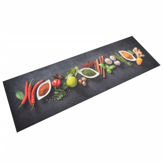 Kitchen rug washable spices 60x180 cm velvet