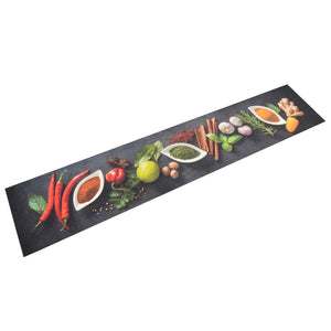Kitchen rug washable spices 60x300 cm velvet
