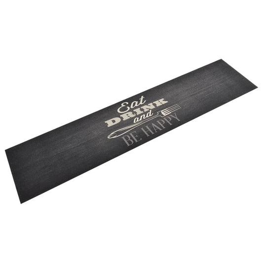 Kitchen rug washable Kitchen black 60x300 cm velvet