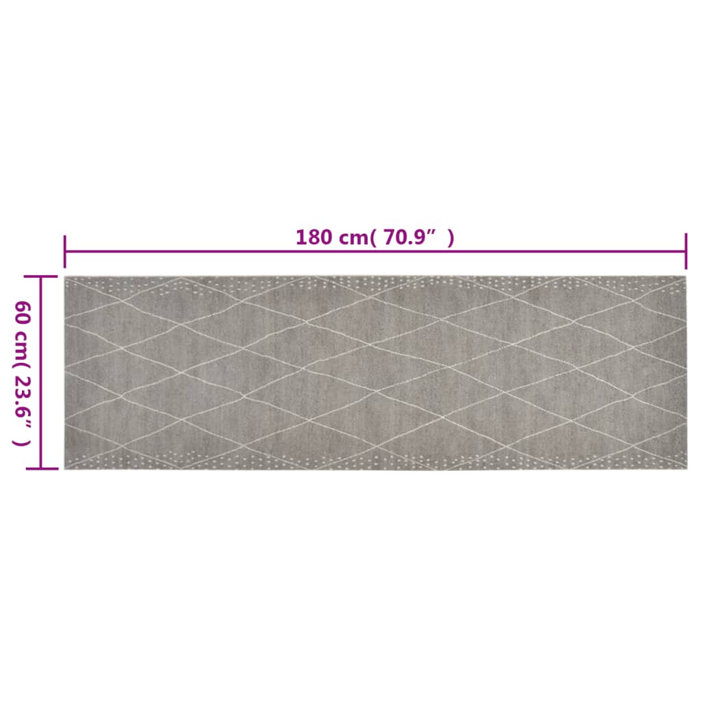 Kitchen rug washable Rhombus 60x180 cm velvet