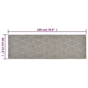 Kitchen rug washable Rhombus 60x180 cm velvet