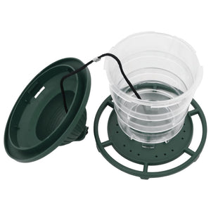 Bird feeders 3 pcs dark green 13x13x17 cm