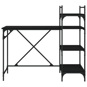 Computer desk with shelves black 120x47x109 cm