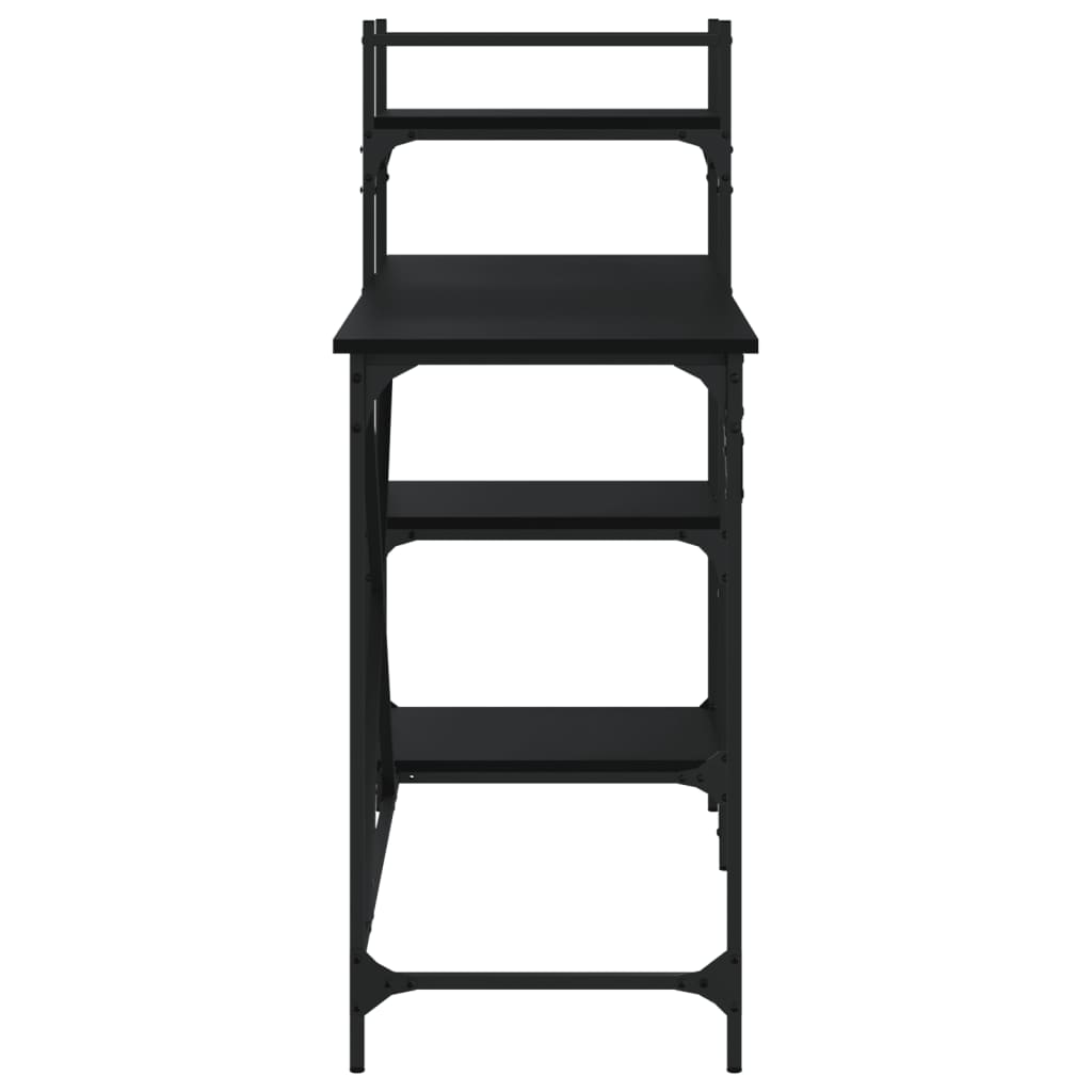 Computer desk with shelves black 120x47x109 cm