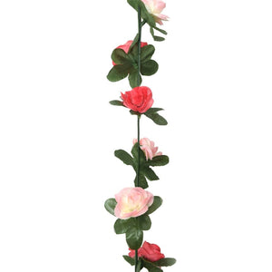 Flower wreaths for Christmas 6 pcs spring rose 250 cm