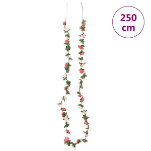 Flower wreaths for Christmas 6 pcs spring rose 250 cm