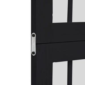 Room divider 4 panels black solid wood imperial wood