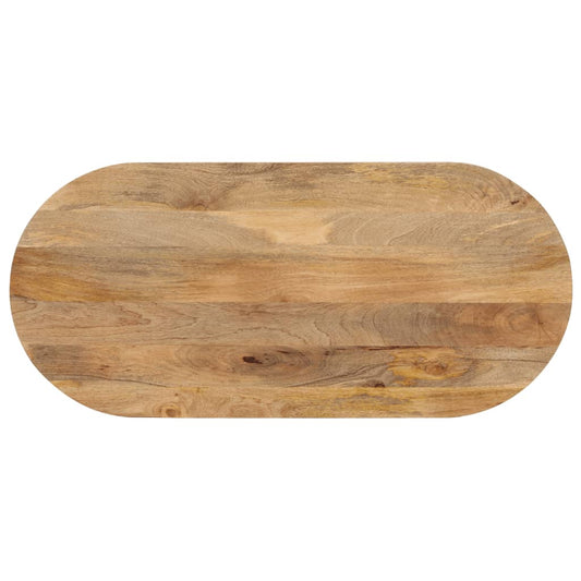 Table top 100x40x2.5 cm oval solid mango wood