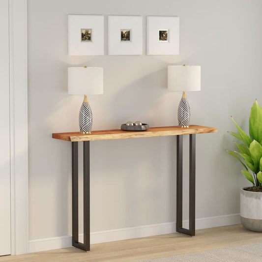 Vegghylle 160x30x2,5 cm rektangulær heltre akasie naturlig kant