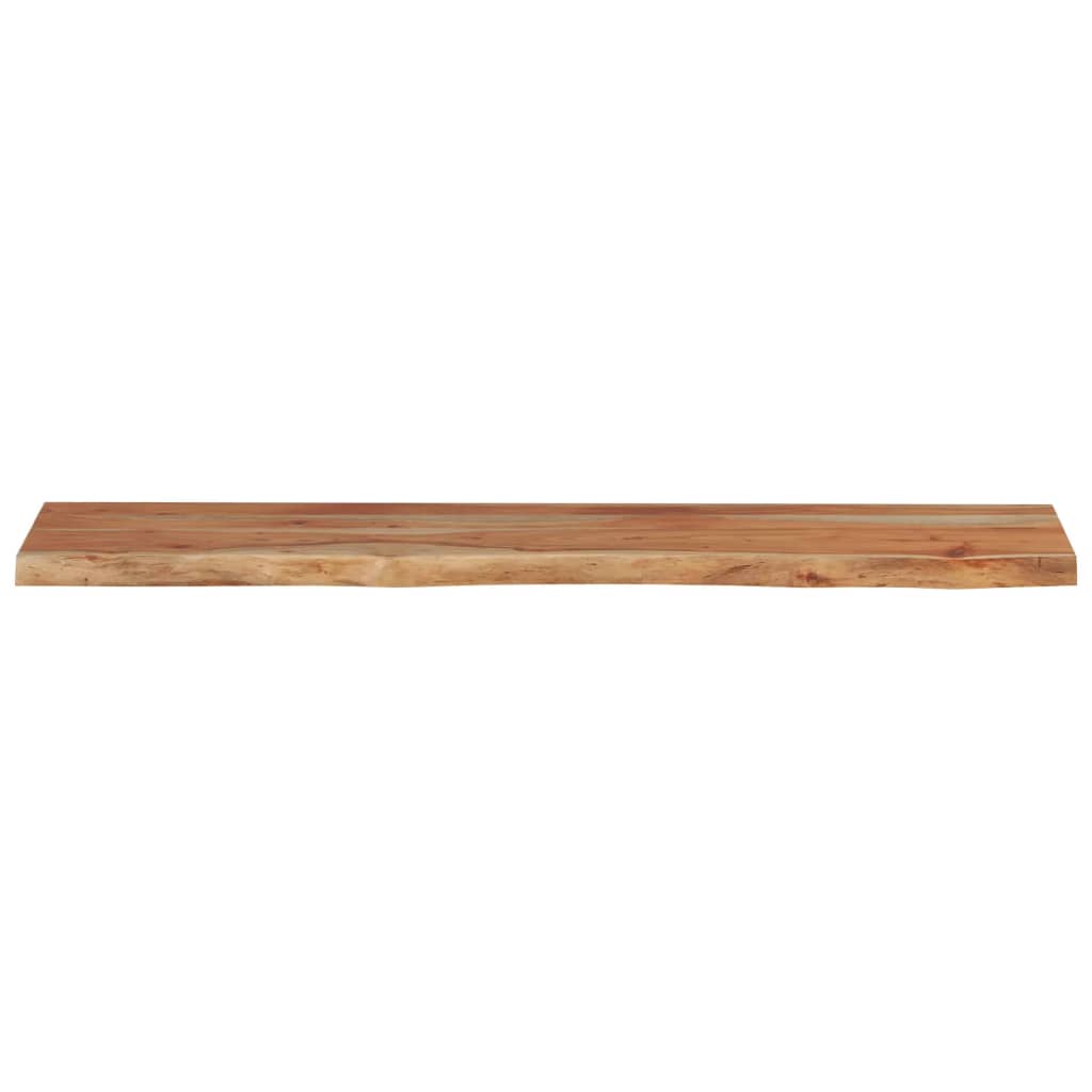 Vegghylle 120x20x3,8 cm rektangulær heltre akasie naturlig kant