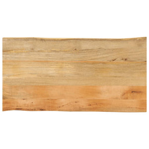 Table top 100x60x3.8 cm natural edge solid mango wood
