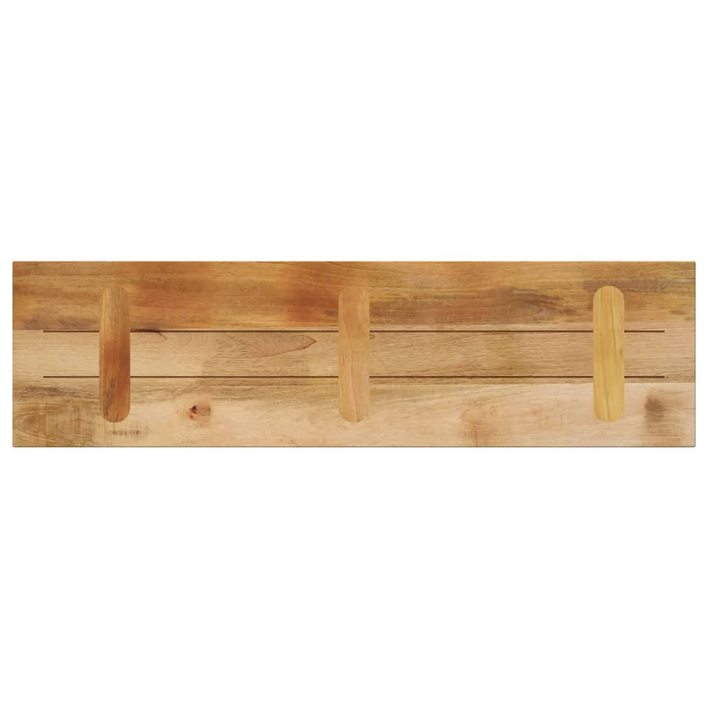 Bordplate 100x30x2,5 cm rektangulær grovt heltre mango