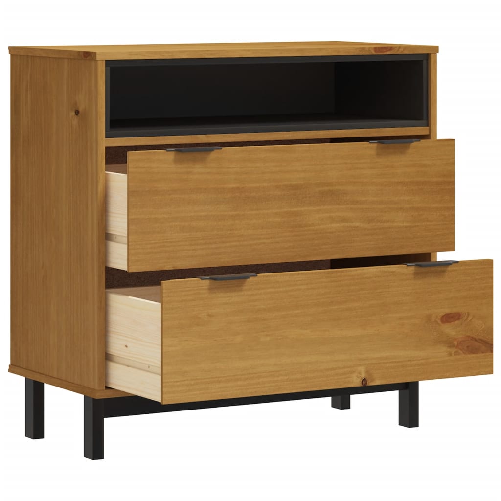 Chest of drawers FLAM 80x40x80 cm solid pine wood