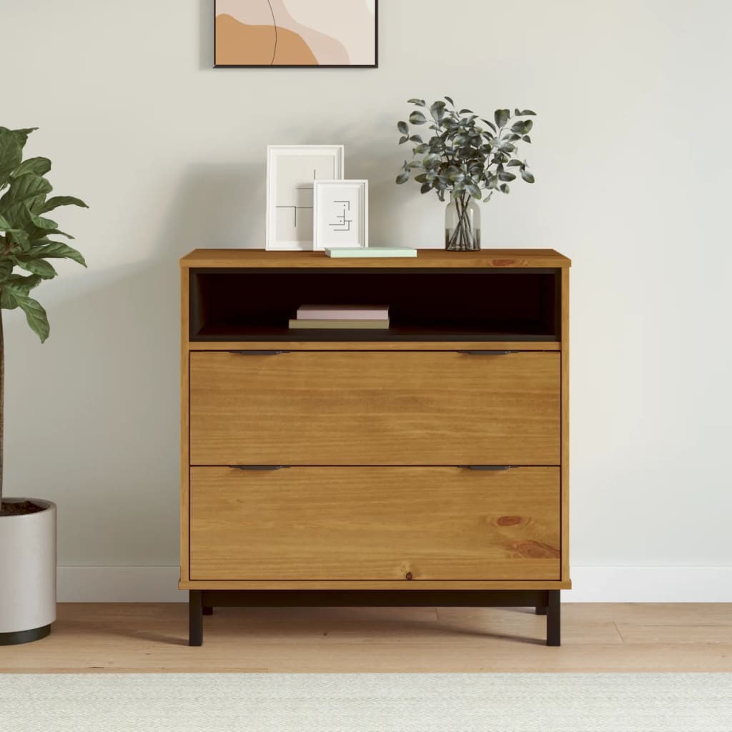 Chest of drawers FLAM 80x40x80 cm solid pine wood