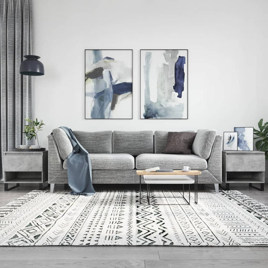 Coffee table 2 pcs concrete grey 50x46x50 cm engineered wood
