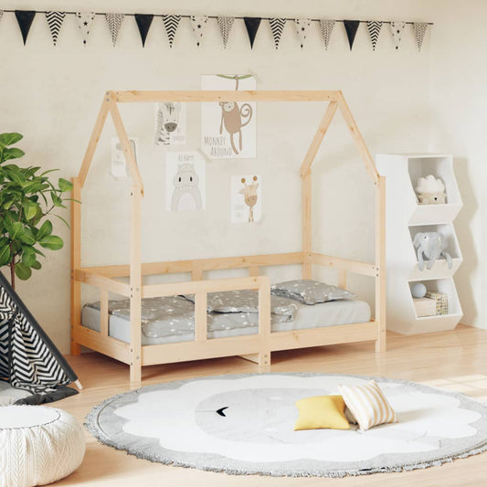 Children's bed frame 70x140 cm solid pine wood