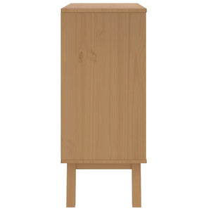 Chest of drawers OLDEN white and brown solid pine