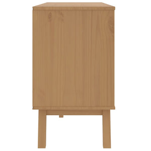 Chest of drawers OLDEN brown solid pine wood