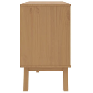 Chest of drawers OLDEN grey and brown solid pine