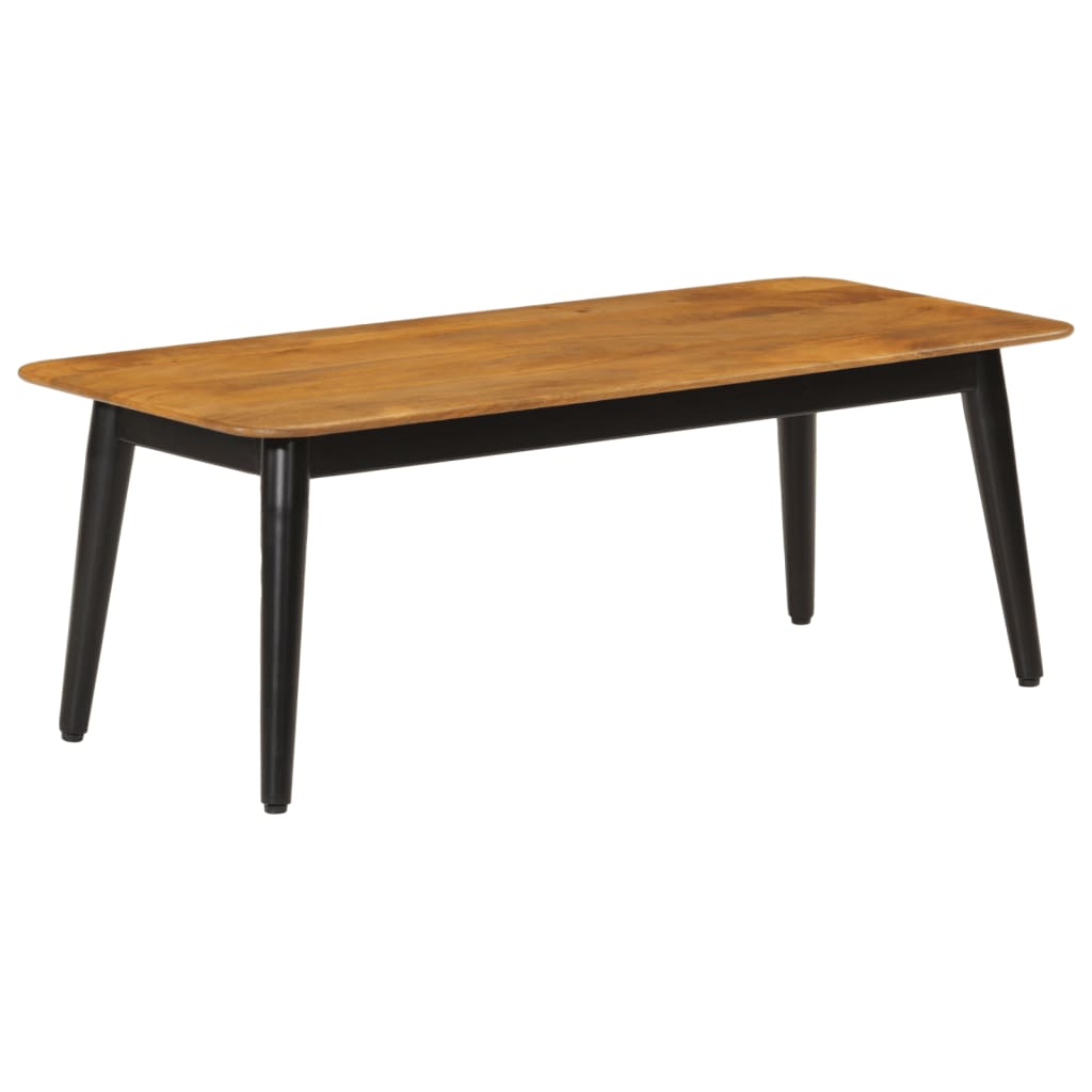 Coffee table 110x50x40 cm solid mango wood and iron