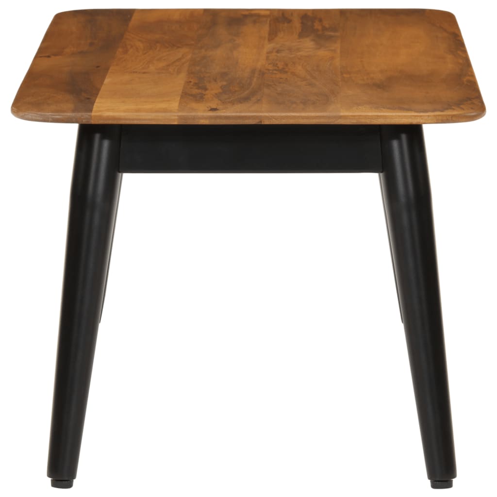 Coffee table 110x50x40 cm solid mango wood and iron