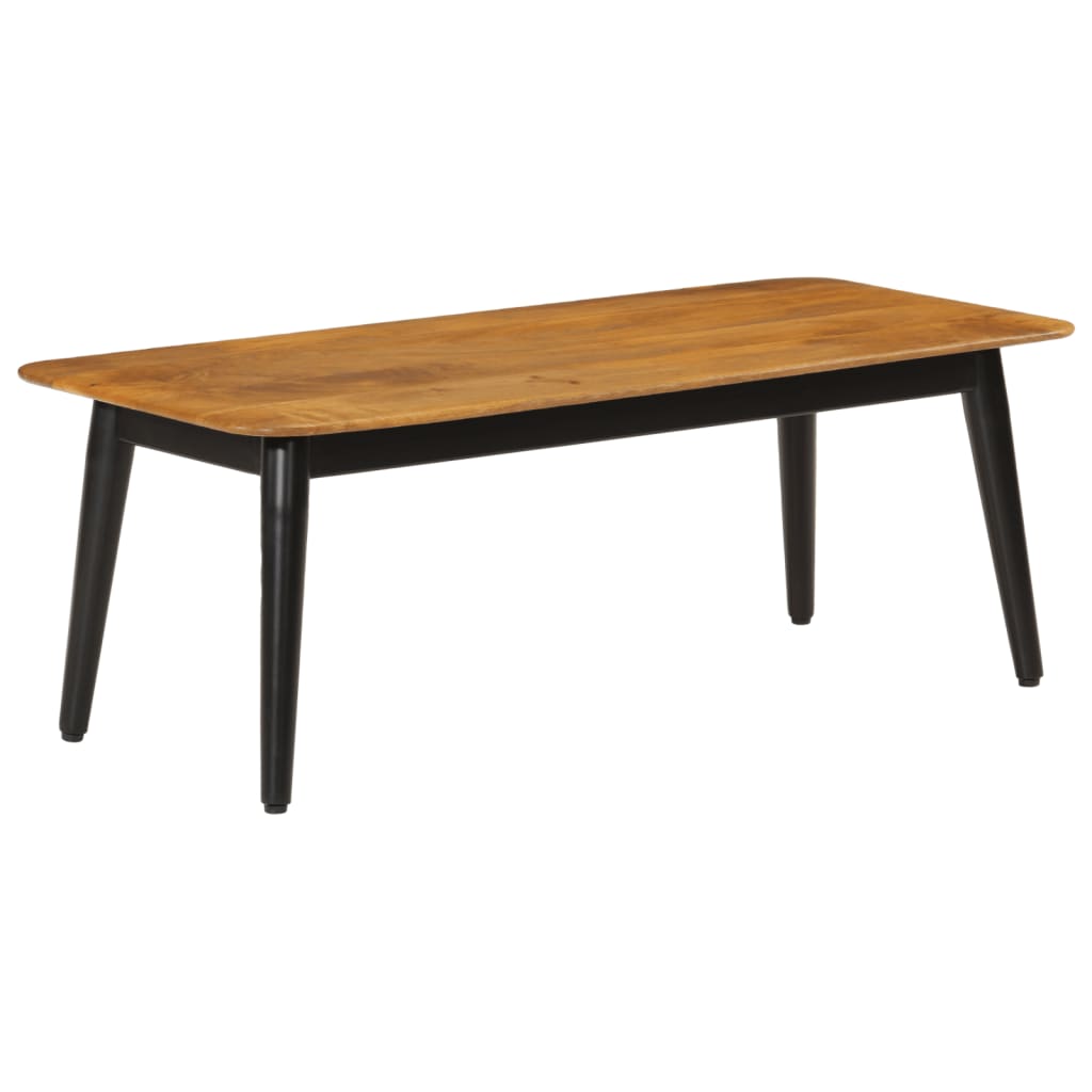 Coffee table 110x50x40 cm solid mango wood and iron