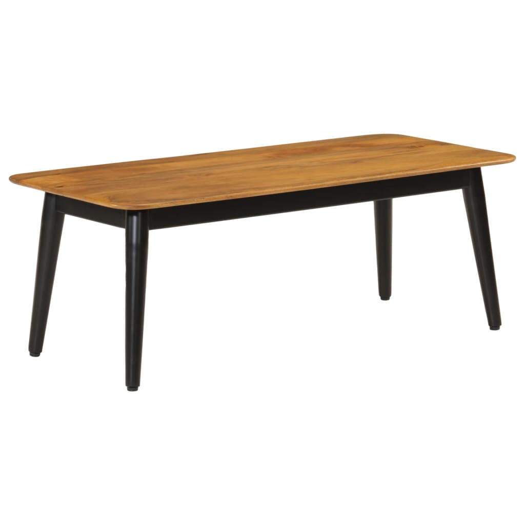 Coffee table 110x50x40 cm solid mango wood and iron