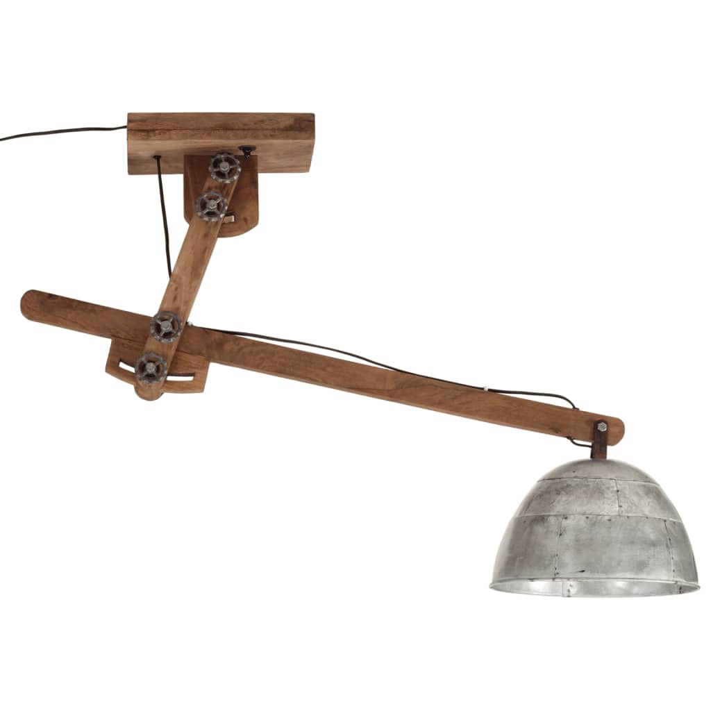 Ceiling lamp 25 W vintage silver 105x30x65-108 cm E27