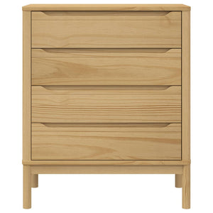 Chest of drawers FLORO wax brown solid pine