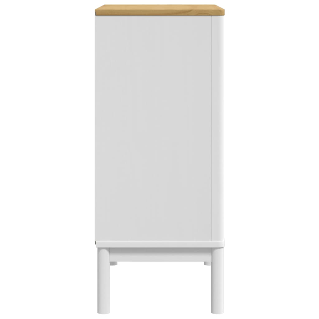Chest of drawers FLORO white solid pine wood